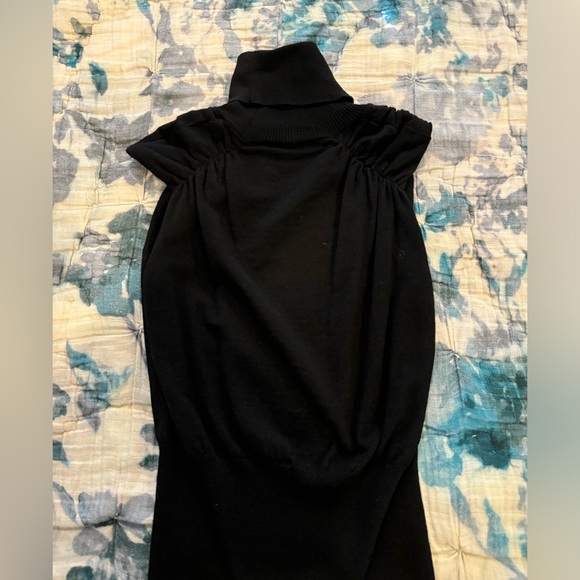 Italian brand - TEODORI - extra fine merino wool blend sleeveless turtleneck - Picture 6 of 10